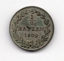 (98) Schaffhausen, ½ Batz, 1809, top stgl