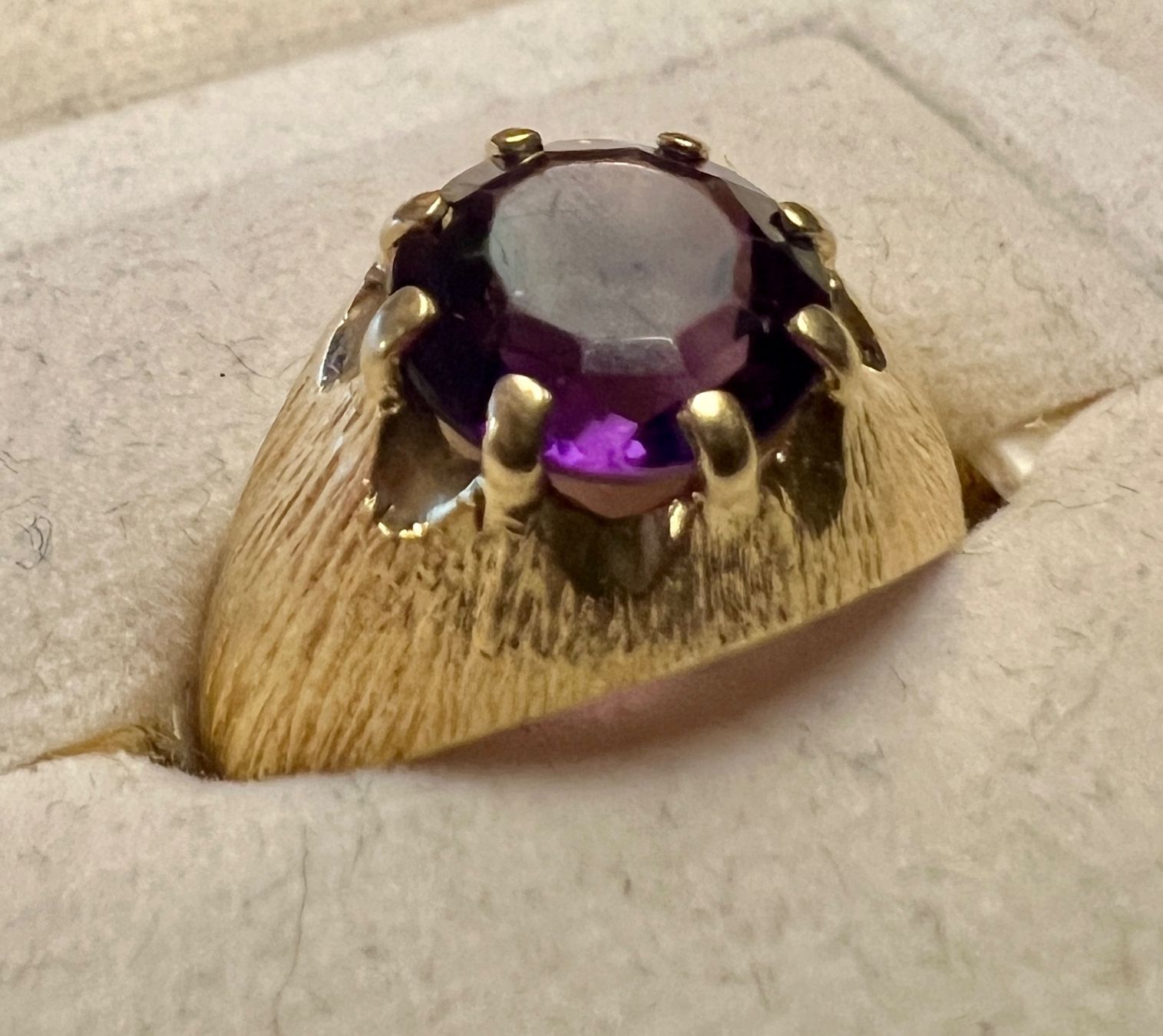 Anelli: Gold-Ring 18K mit Amethyst – Usato da Chur venduto da Penting1935 1