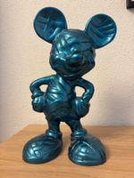 Mickey-Mouse-Skulptur, blau metallic, signiert, limitierte