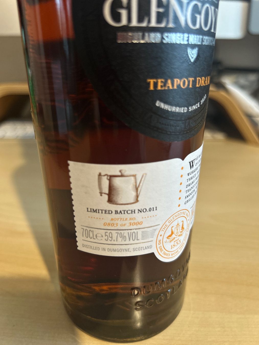 Glengoyne Bevande alcoliche: Glengoyne Teapot-Dram Batch Nr. 11, Nr 803/3000 Single Malt – Nuovo e nell'imballaggio originale da Bertschikon (Gossau ZH) venduto da Dany1486 2