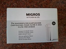3x Wasserfilter-Kartuschen Migros für Brita Classic
