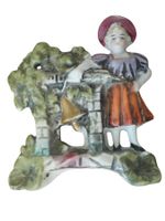 Porzellanfigur antik - Mädchen mit Glocke