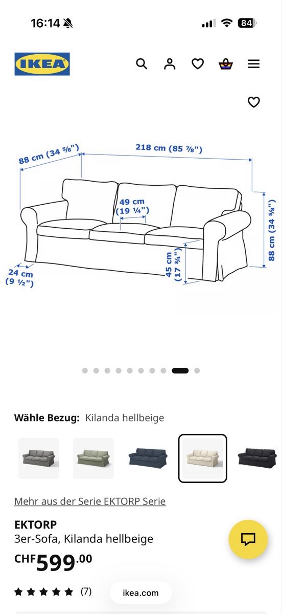 Ikea Sofas: IKEA Ektorp 3er Sofa – Gebraucht aus Rüschlikon von christin500 3