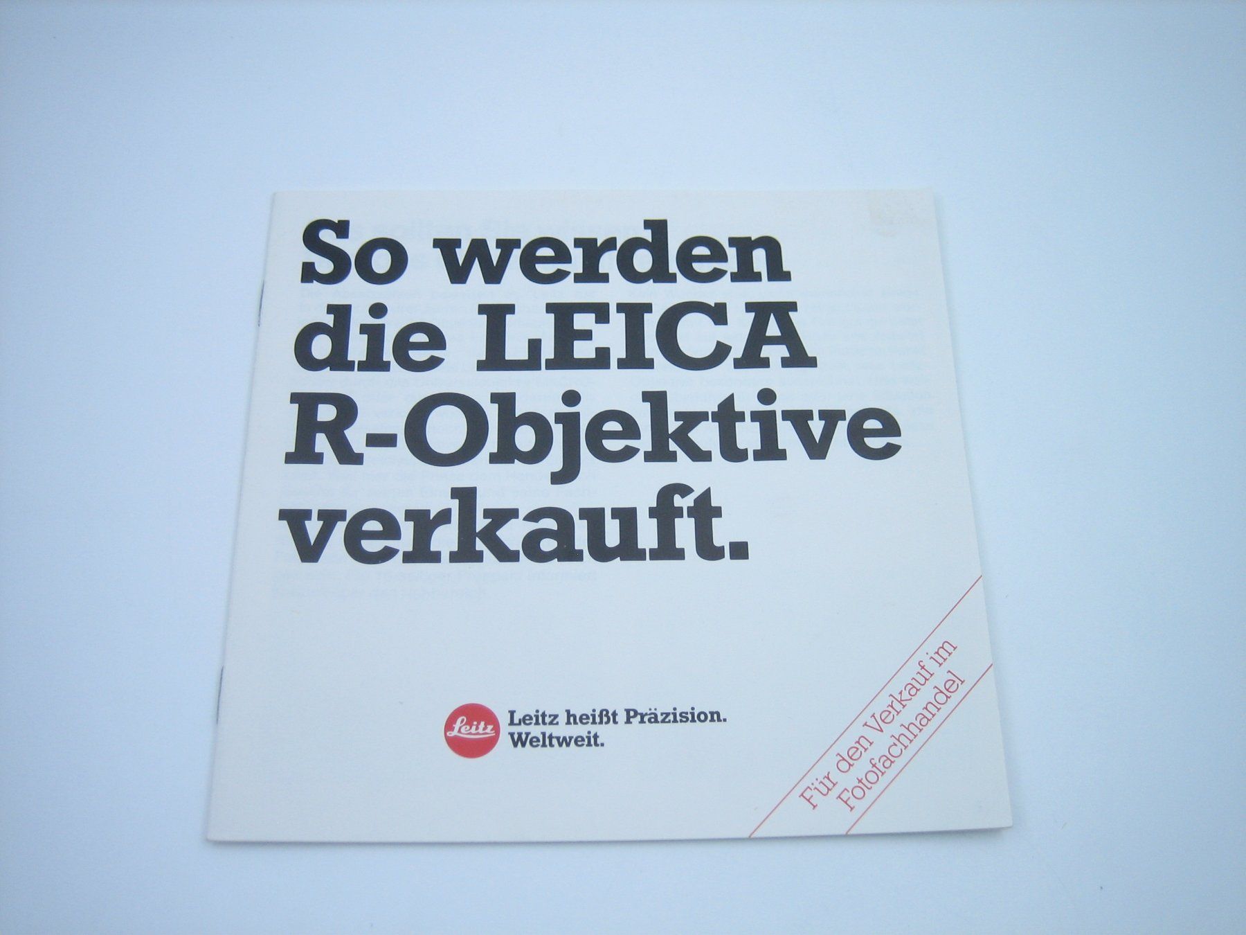 Leica Documenti: Leica R-Objektive alter Prospekt/Katalog – Usato da Zürich venduto da Tomi118