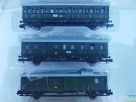 Personnenabteilwagen Set 3 teilig der DR von Minitrix N