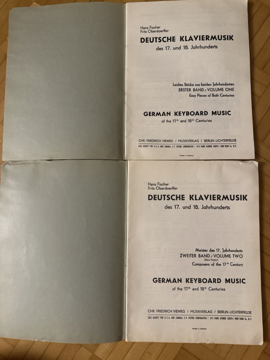Libri: German Keyboard Music I und II – Usato da Urdorf venduto da robobespannung 1