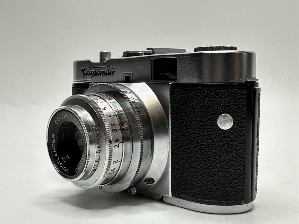 Appareil Photo Voigtländer Vitessa T Avec Color Skopar 50mm F/2.9, Argent, état Correct