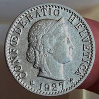 SCHWEIZ 20 RAPPEN 1927 *RAR*