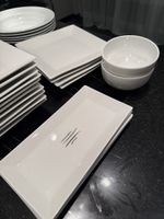 Geschirr-Set, weiss 40 Stück