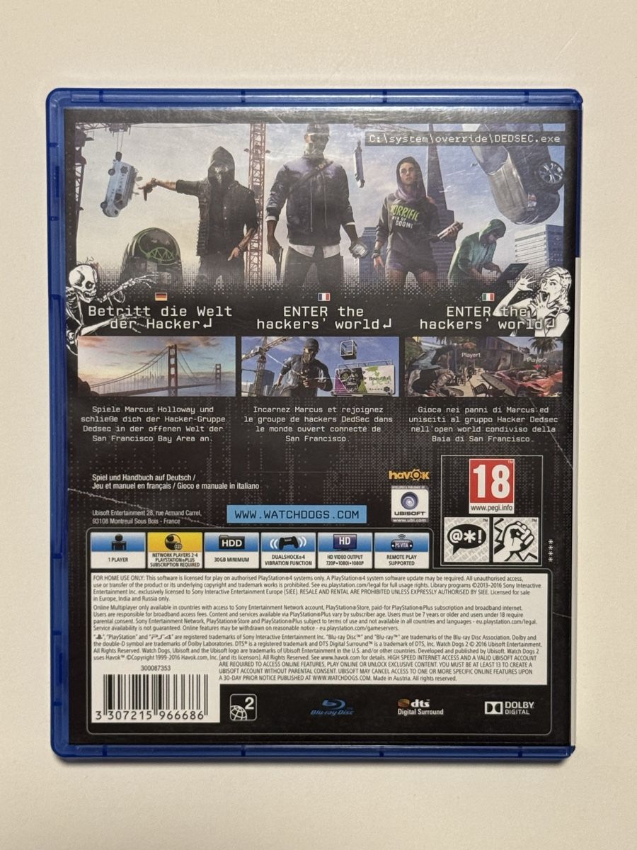 Sony Giochi: Watch Dogs 2 (PS4) – Usato da Winterthur venduto da Kev_Scha14 1