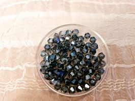 Glasschliffperlen 4mm 100stk Black Diamond Blau  (nr170)