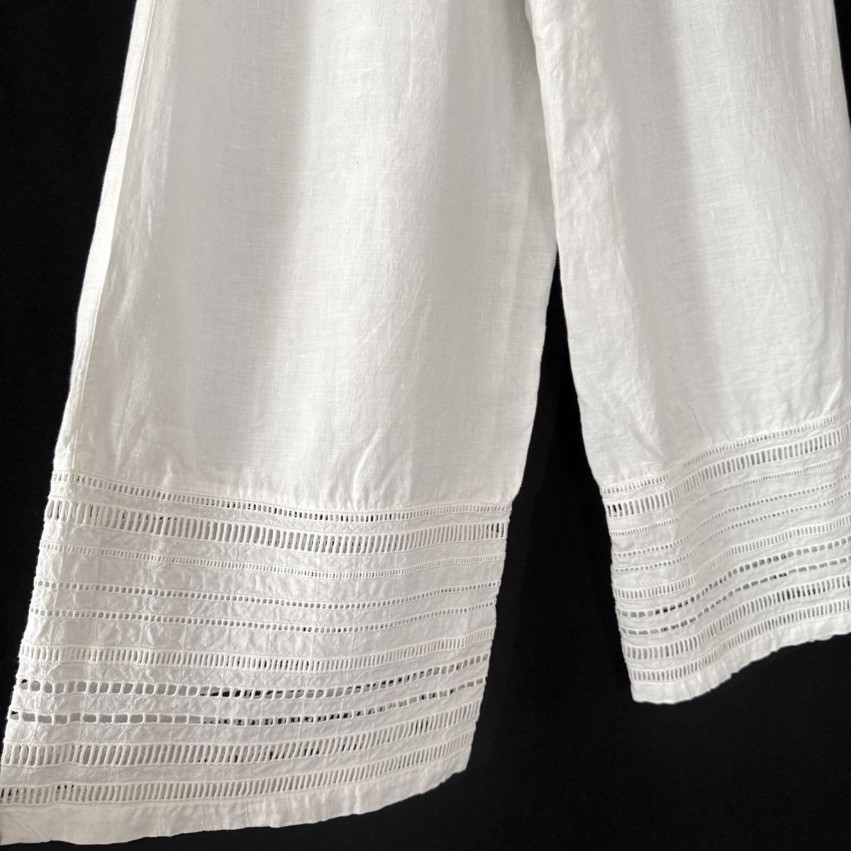 Pantaloni: 120% LINO White Linen Pants – Nuovo (secondo la descrizione) da Emmen venduto da Nightingale_2022 3