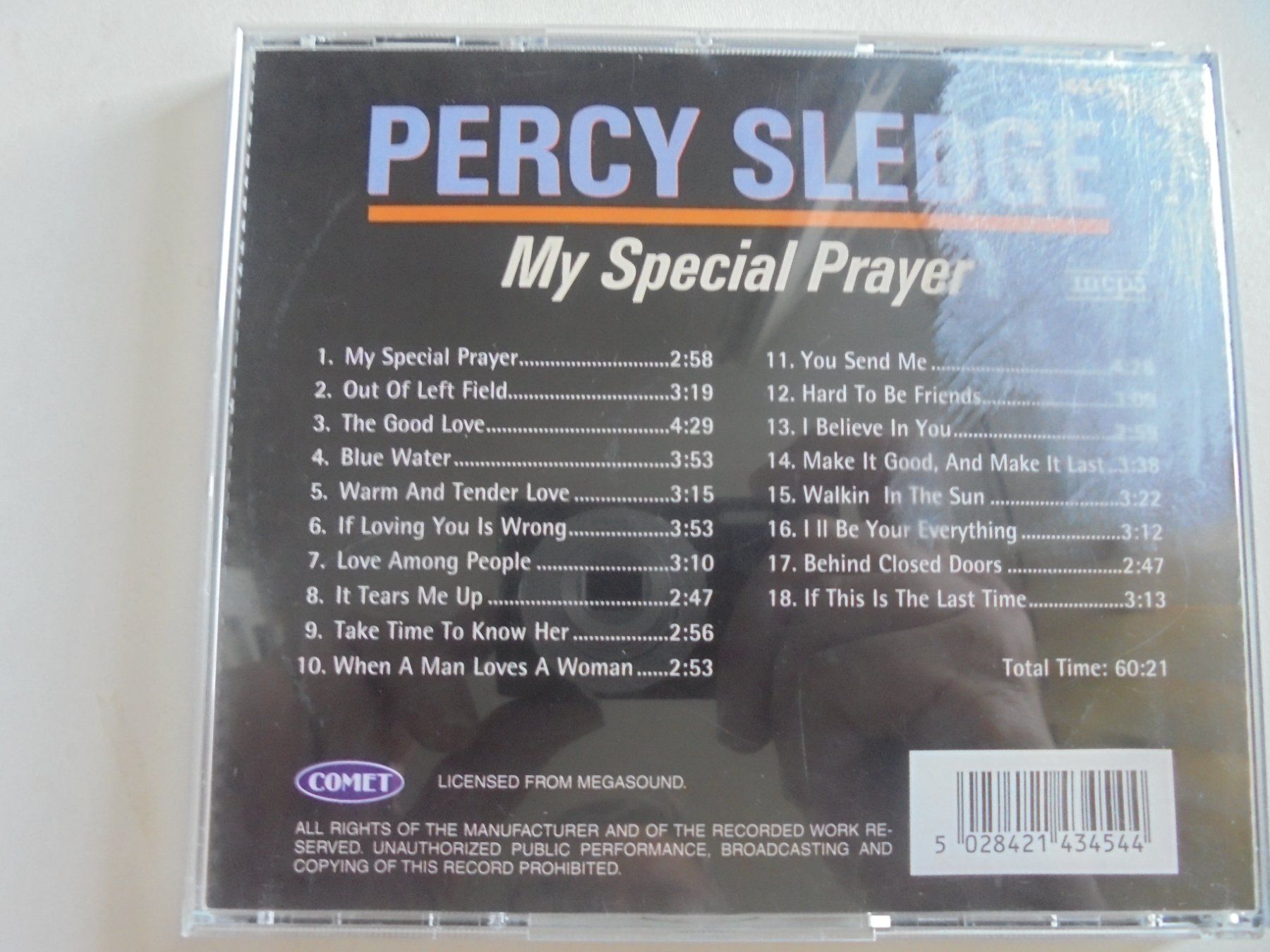 CD: Percy Sledge " my special prayer " ( VG+ ) – Usato da Crissier venduto da Promopost 1