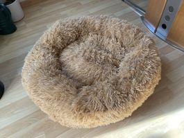 Hunde Kuschelbett donut creme