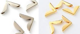 Kartonage Zierecken gold- oder silberfarbig