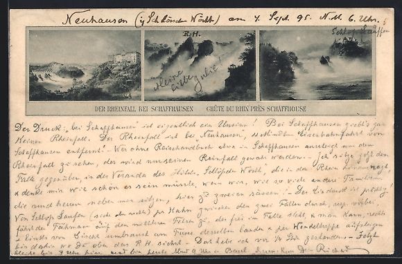 Cartoline postali: Vorläufer-AK Schaffhausen, 1895, Hotel, – Usato da Berlin venduto da bartko-reher