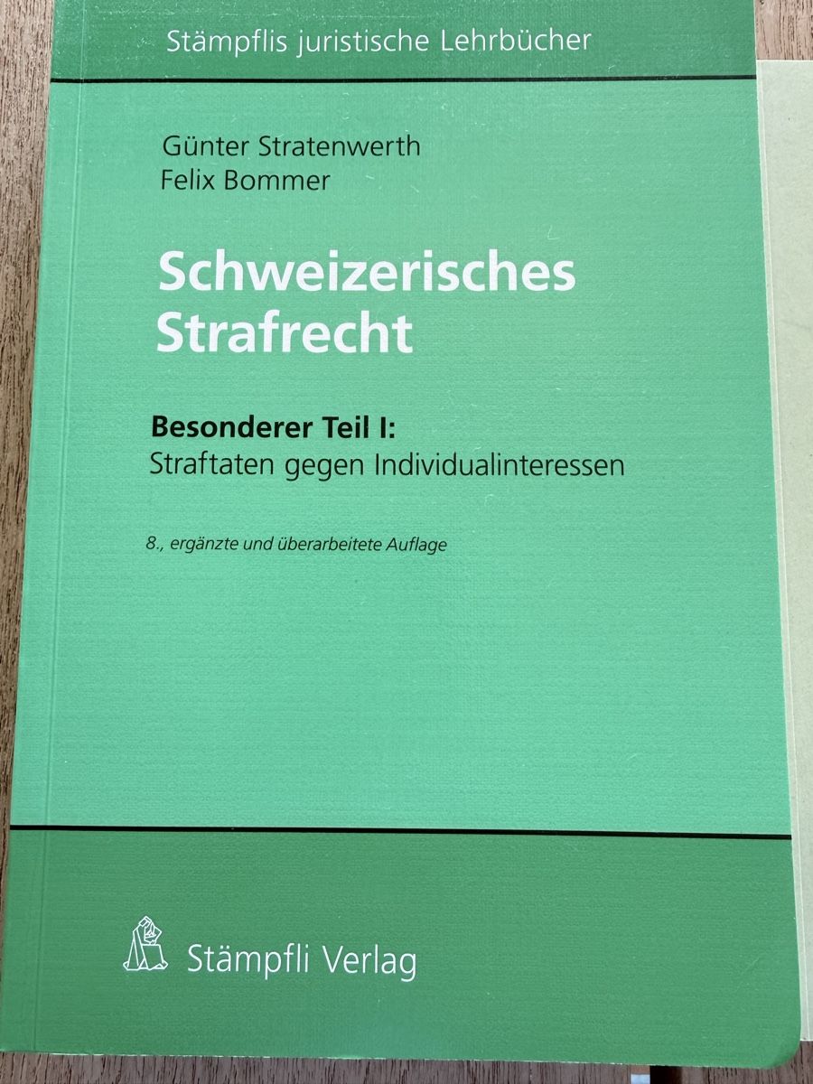 Libri: Schweizerisches Strafrecht Teil I / Obligationenrecht – Nuovo (secondo la descrizione) da Wermatswil venduto da FEDN 1