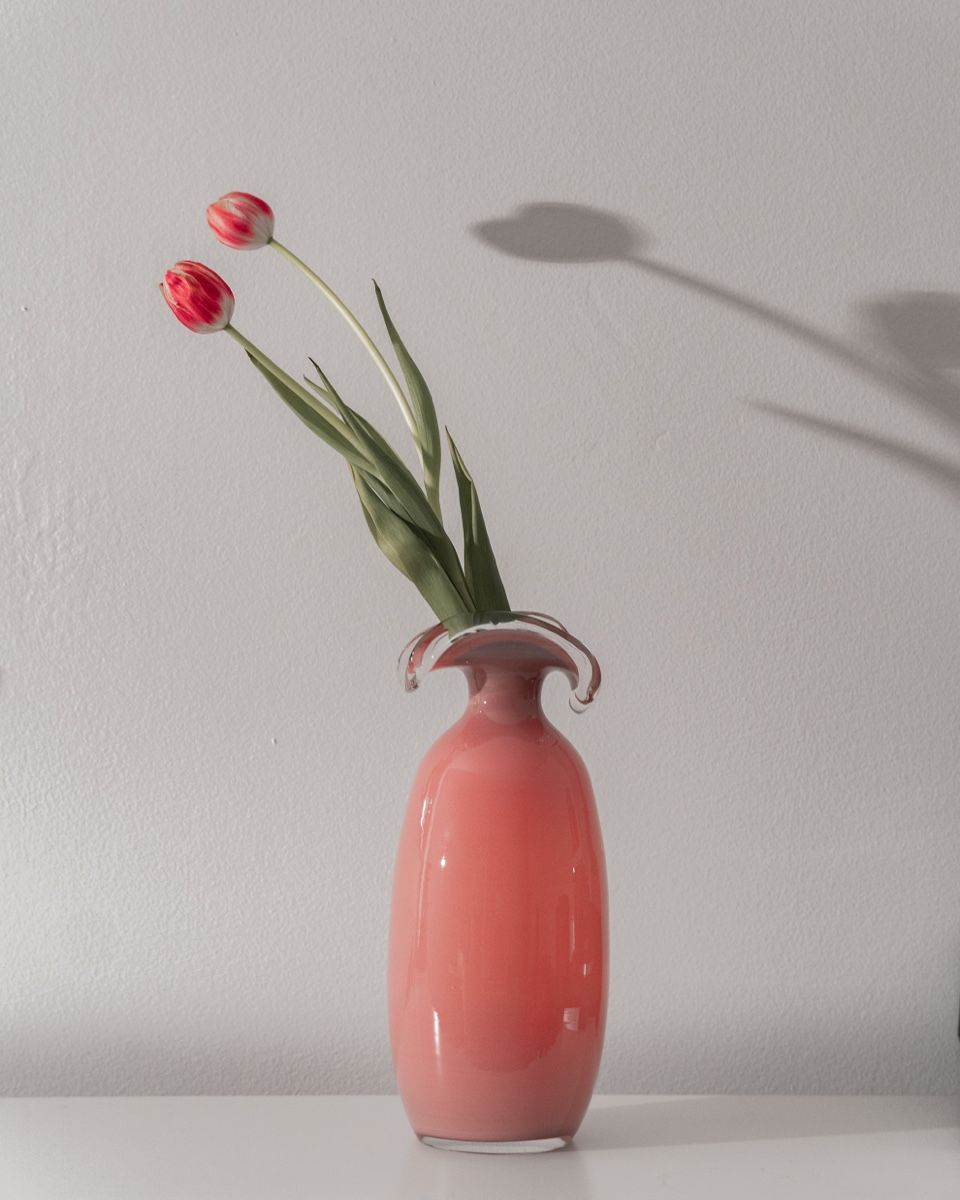 Murano Vasi & Recipienti: Rosa Murano Glas Vase – Usato da Zürich venduto da nojuma 3