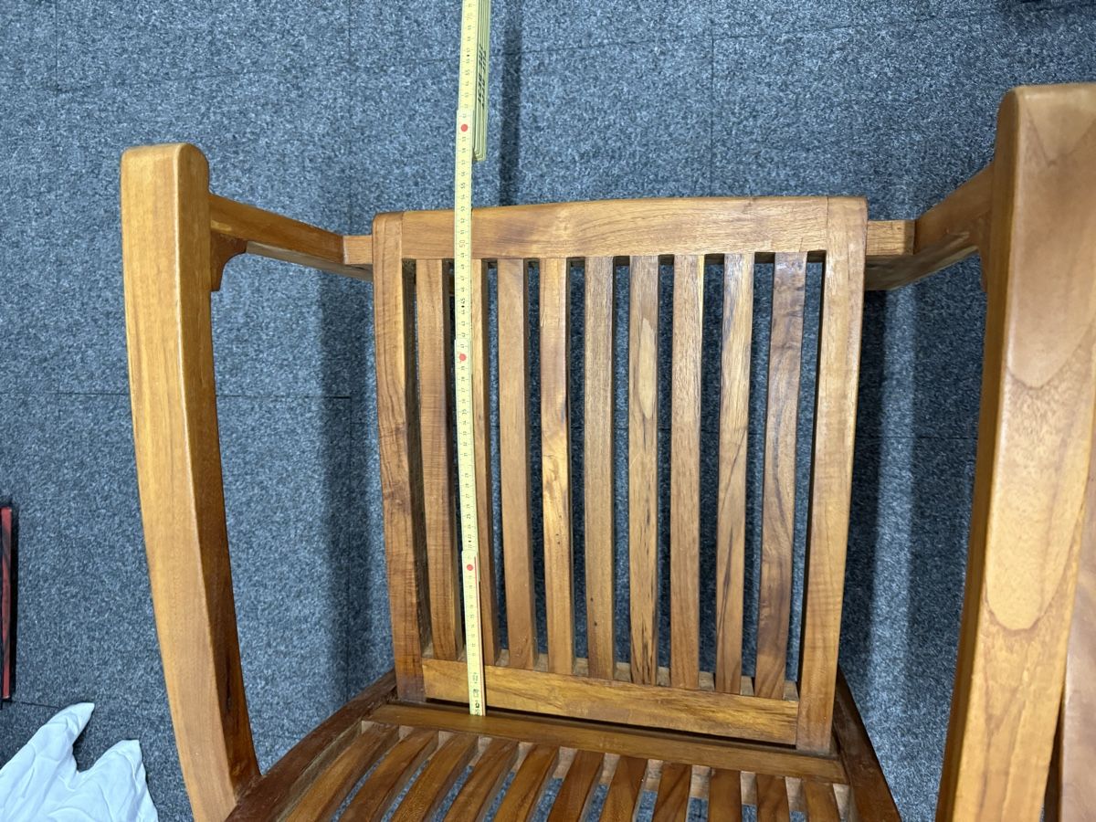 Sessel: Teak Lounge Sessel und Beistelltisch-Hocker – Gebraucht aus Luzern von Emelie77 5