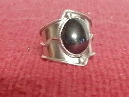 Grosse Ring Silber 925 mit Hämatit