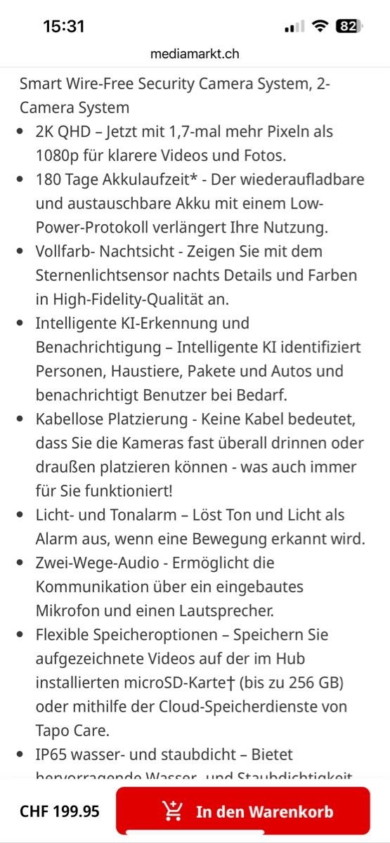 Fotocamera: Überwachungskamera – Nuovo e nell'imballaggio originale da Wädenswil venduto da khira 5