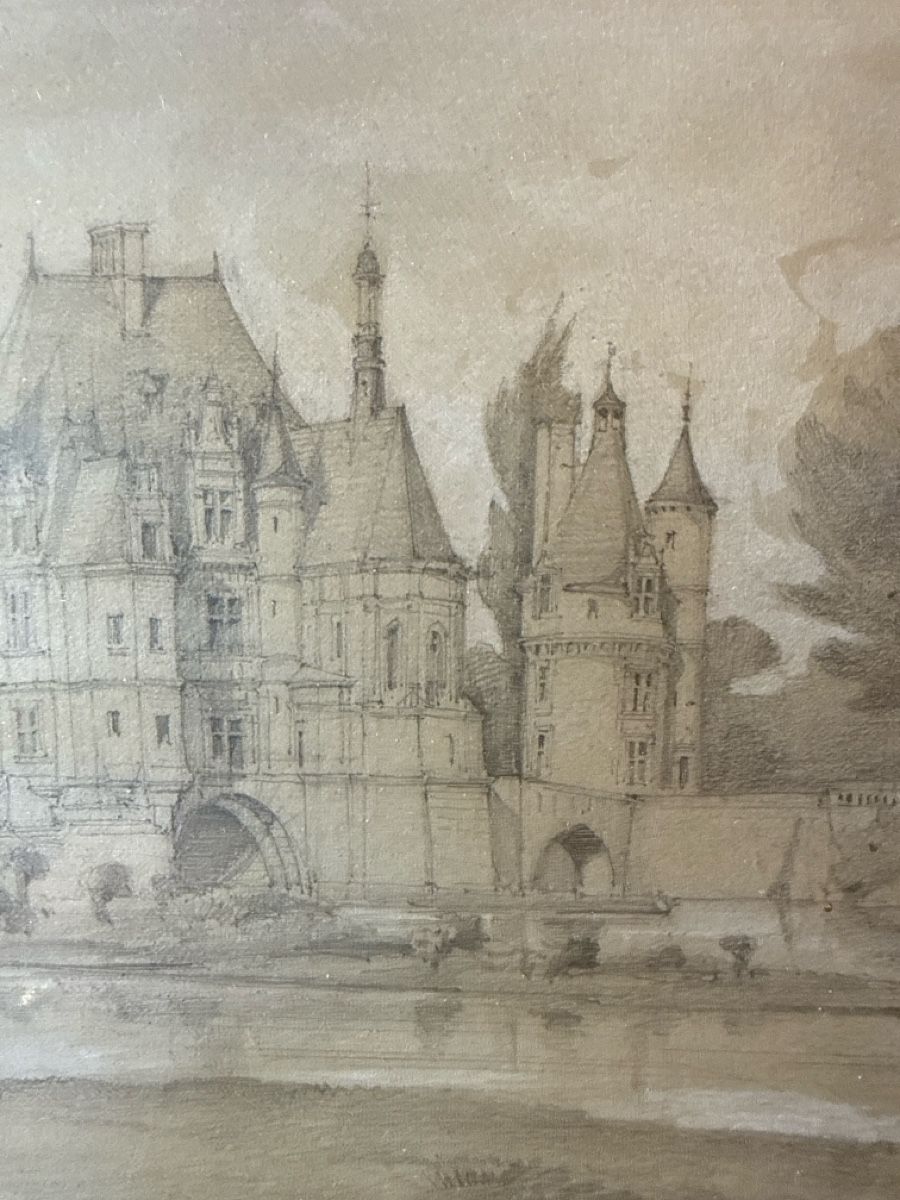 Dipinti: De PURY Paul. Dessin de Chenonceaux  – Usato da Schmitten FR venduto da Hohezelg 1