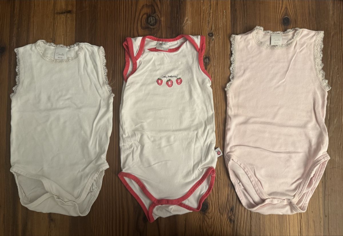 Biancheria intima: 3er Set Bodies Gr. 86/92, Sommer! – Usato da Rüschlikon venduto da ebi10