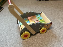 Bauklötze mit Wagen