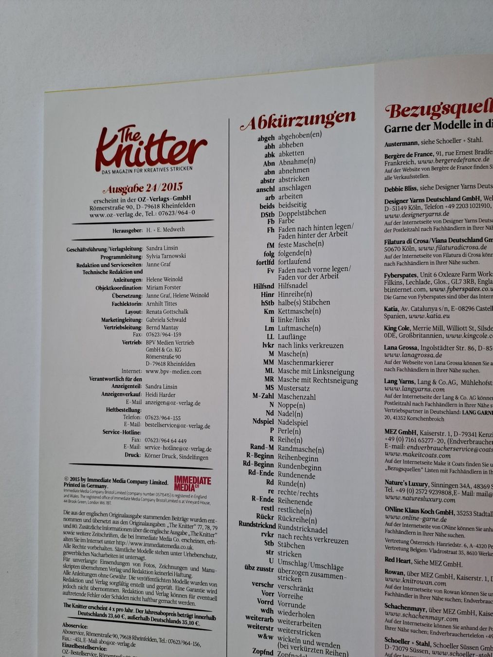 Riviste & Magazine: Strickheft The knitter Ausgabe 24 / 2015 Strickdesign – Usato da Glashütten venduto da Schwebefisch 7