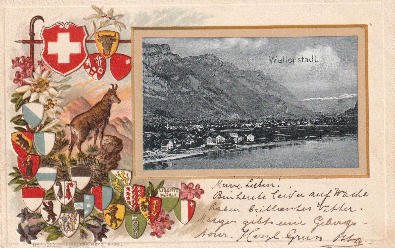 Cartes postales: Walenstadt Prägekarte – D'occasion à Rorschacherberg par fratovi2
