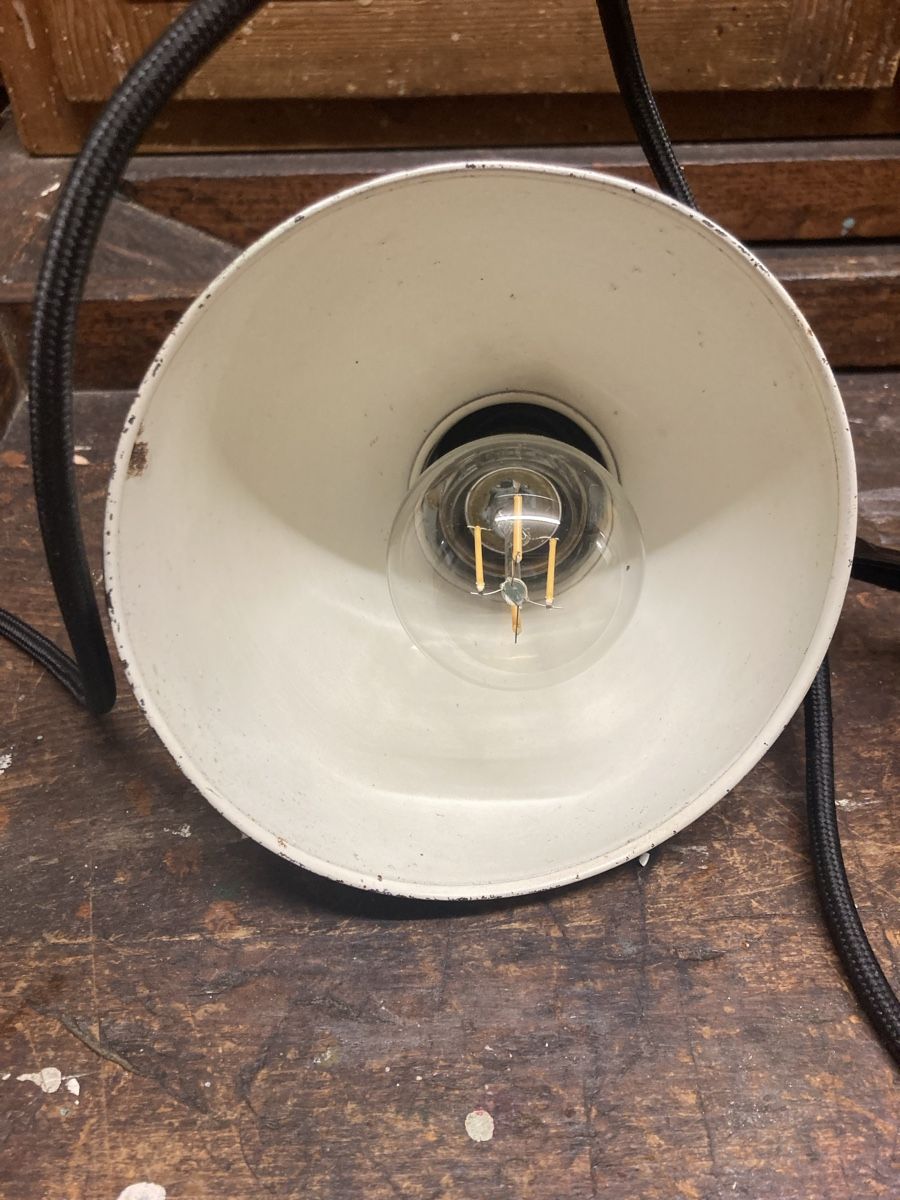 Kaiser Lampade: Kaiser Idell Scherenlampe schwarz, Stoffkabel, CH-Stecker – Usato da Schaffhausen venduto da Mano99 5