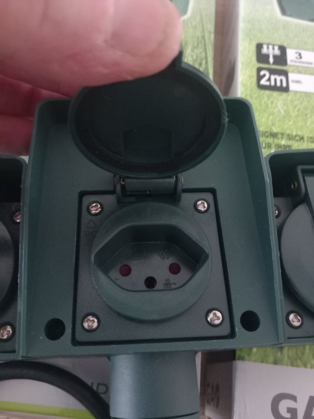 Spine: Gartensteckspiess 4er Set mit 3 Steckdosen – Nuovo e nell'imballaggio originale da Thun venduto da Beas-Allerlei 1