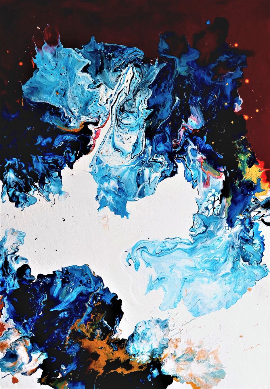 Dipinti: Acrylbild Pouring – Usato da Seuzach venduto da Sarina84