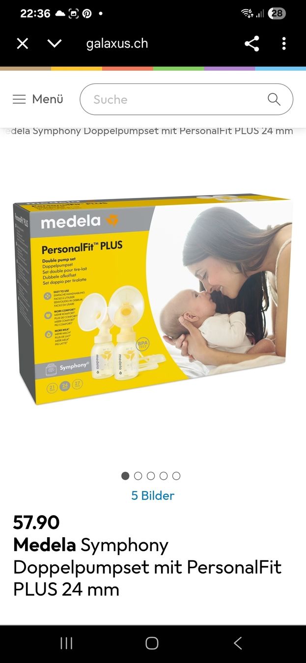Medela Stillzubehör: Medela Symphony Doppelpump-Set PersonalFit PLUS 24 mm – Neu (gemäss Beschreibung) aus Fulenbach von lua_755r 2