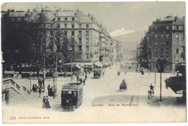 Genève  -  Rue  du  Montblanc    (animée)