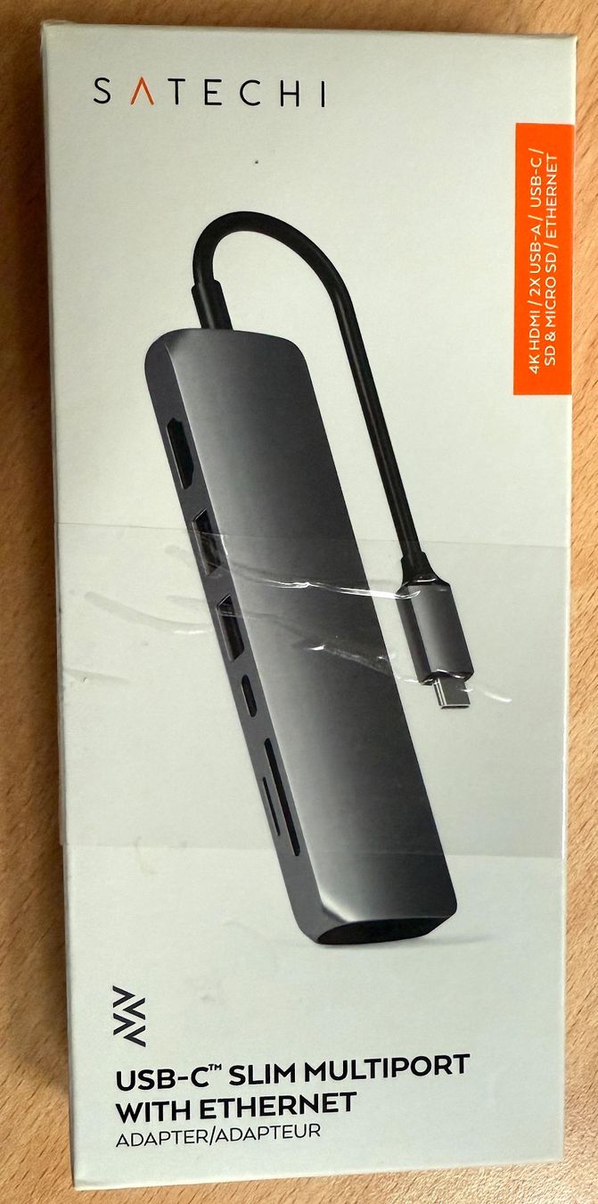 Satechi Unità & Adattatore: SATECHI UBS-C Multiport Slim adapter avec ethernet -NEU!! – Nuovo e nell'imballaggio originale da Veyrier venduto da Szurkemaci 1