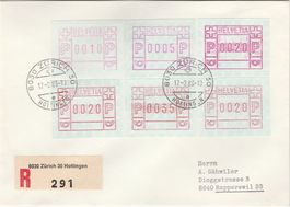 Brief mit 6 verschiedenen Typen  2/3/4/5II/6II/6AII