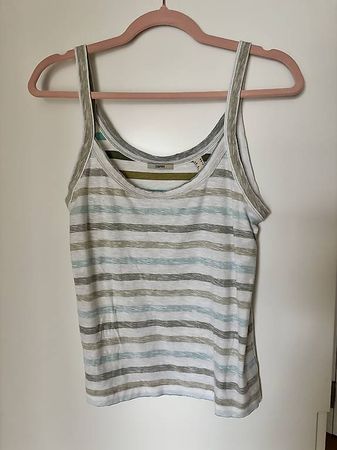 Esprit Top, gestreift, weiß/olive/blau, Gr.38