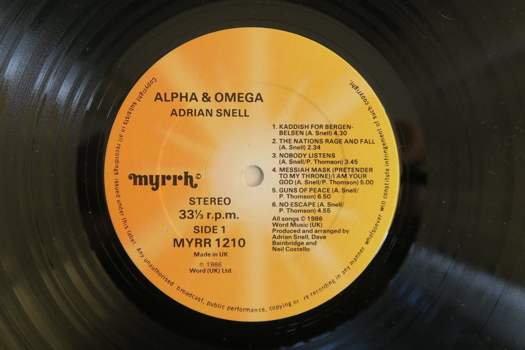 Dischi in vinile: LP Adrian Snell - Alpha & Omega – Usato da Küttigen venduto da Jupiterfred 2