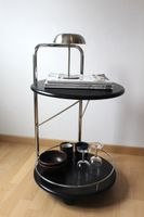 Mid Century Barwagen Servierwagen Chrom Schwarz Retro