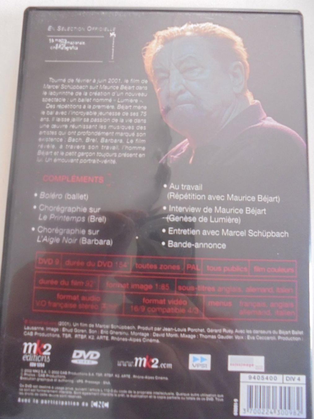 Tutti i DVDs: " B comme Béjart " DVD documentaire de Marcel Schüpbach 2001 – Usato da Crissier venduto da Promopost 1