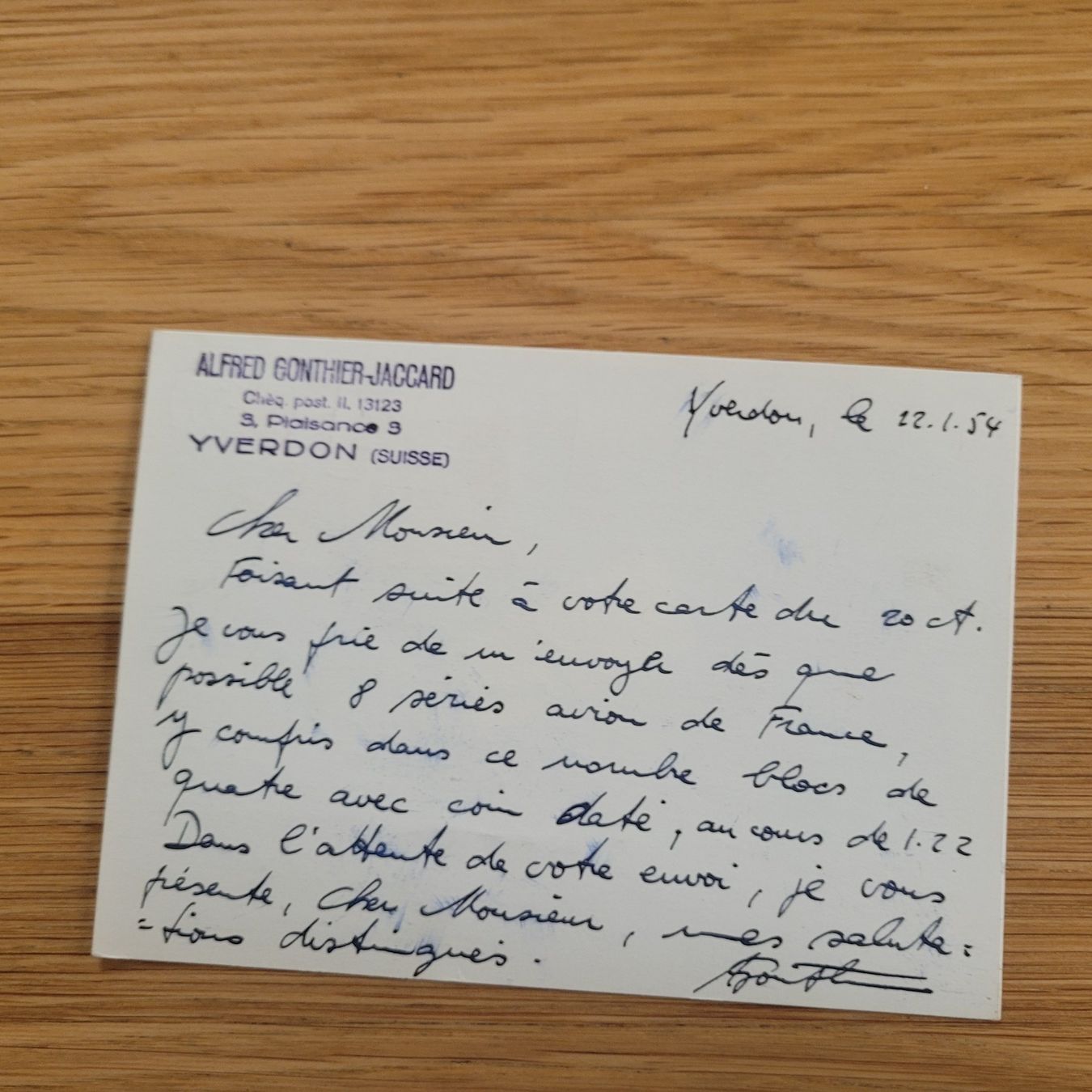 Tutti i francobolli: Dokument Yverdon 1954 Pro Juventute – Usato da Biel/Bienne venduto da Destockweb 1