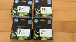 HP Drucker Patronen XL 4 Stück (schwarz & Farbe)