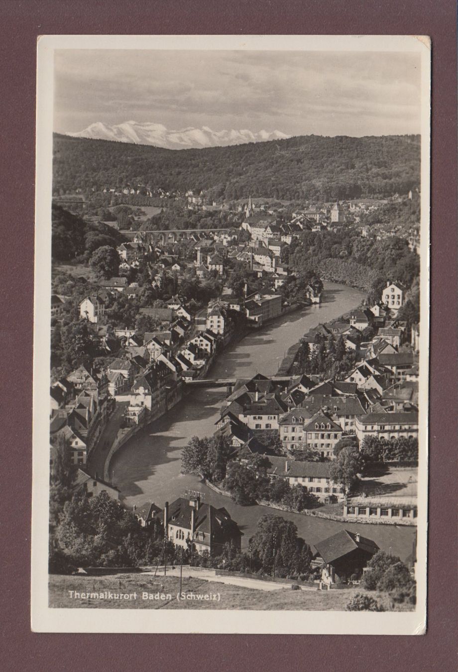 Cartoline postali: BADEN - Teilansicht - 1937 – Usato da Pully venduto da nicecards