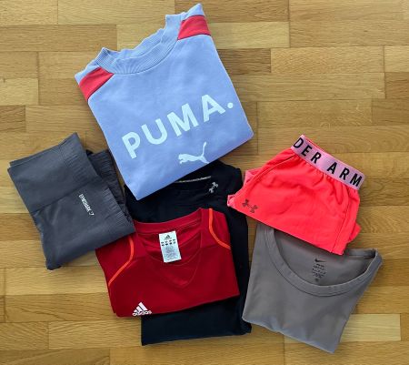 Sport-Set 7-teilig Grösse S Nike, Adidas, Under Armour, Puma