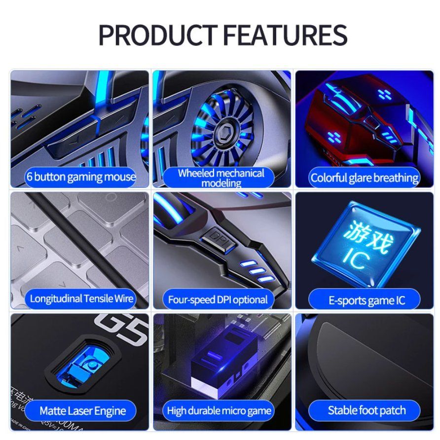 Mouse: E-Sport G5-Gaming Mouse – Nuovo e nell'imballaggio originale da Biberist venduto da ShopSoltan 3