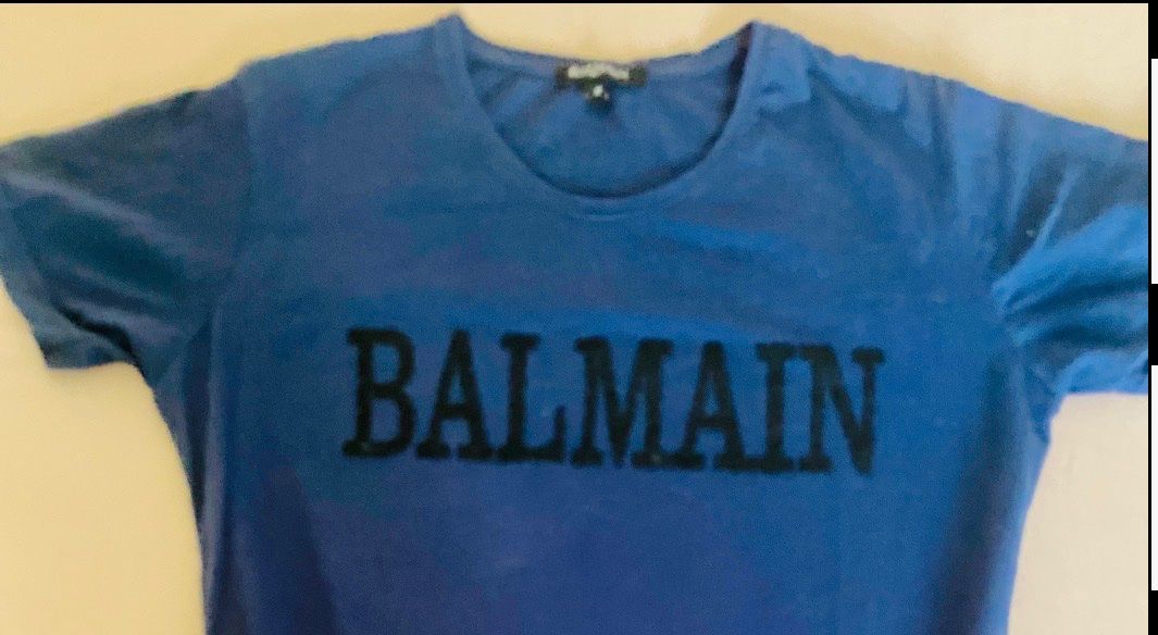 Balmain T-shirts: Balmain Tshirt dunkelblau – D'occasion à Zürich par Sol65 1