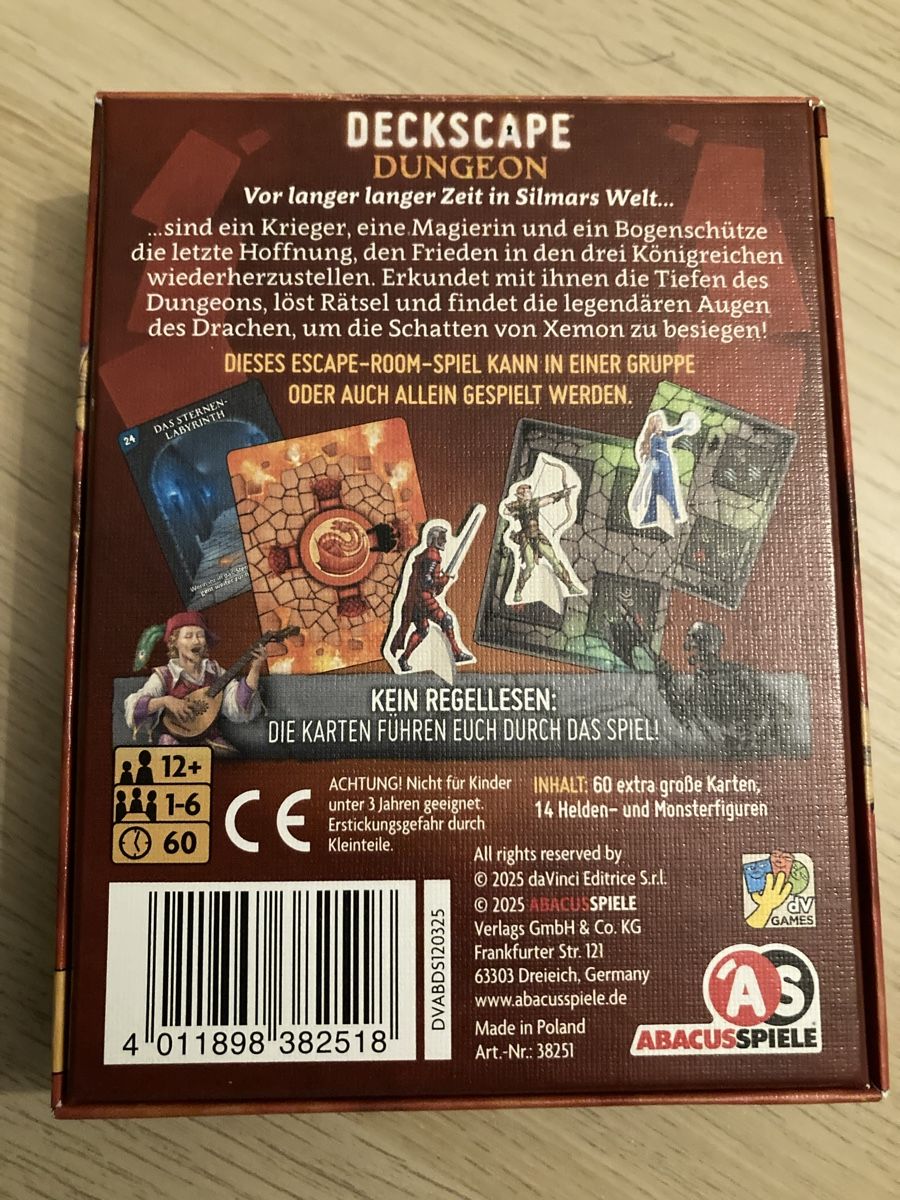 Giochi: Deckscape Spiel Dungeon – Usato da Emmenbrücke venduto da JJ_89 3