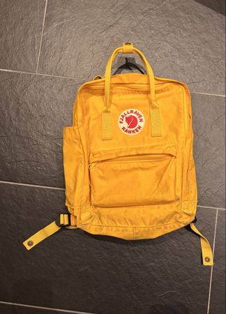 Rucksack Fjällräven Kanken gelb gebrauchter Zustand