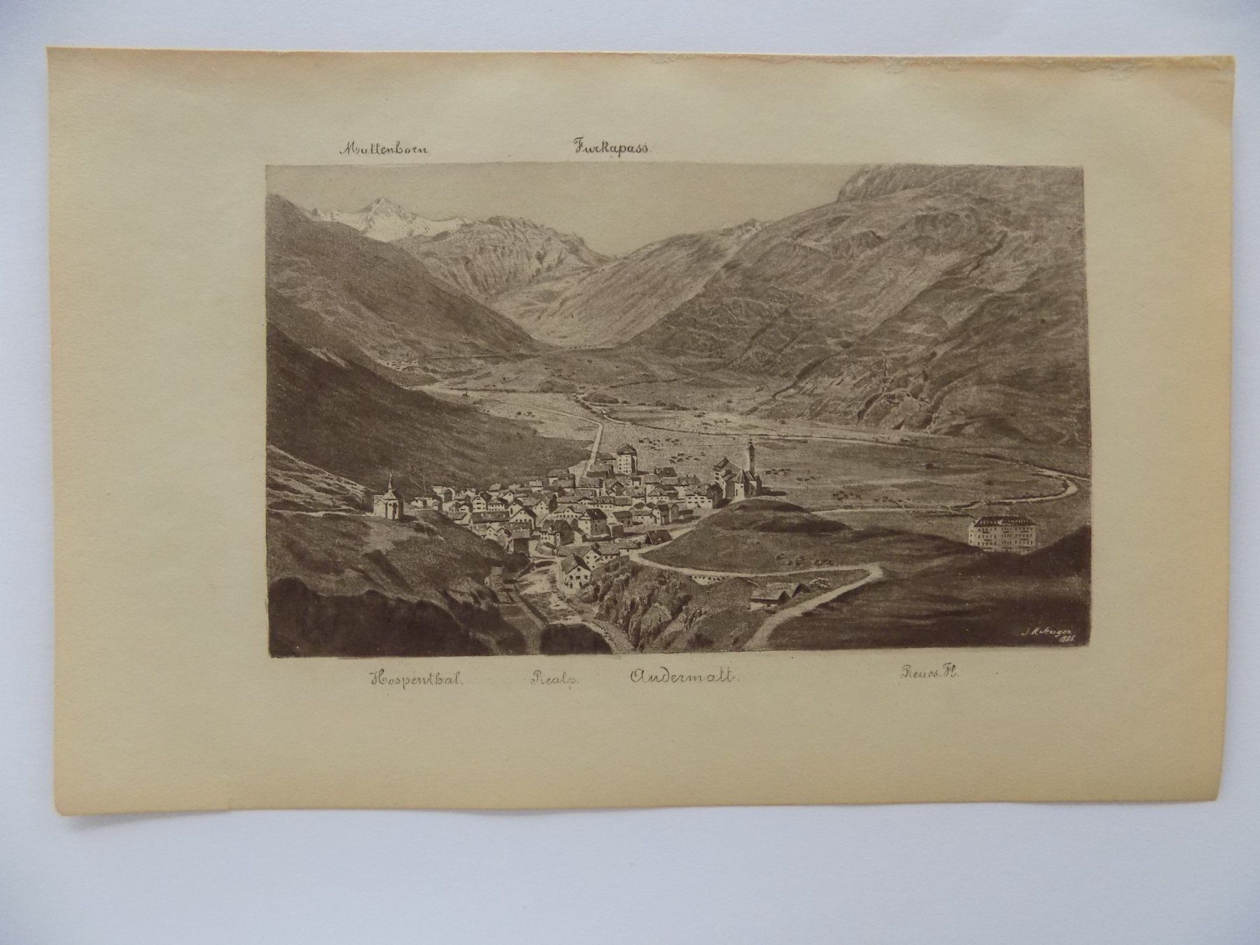Incisioni: Furkapass von Andermatt aus – Usato da Risch venduto da Rischli15